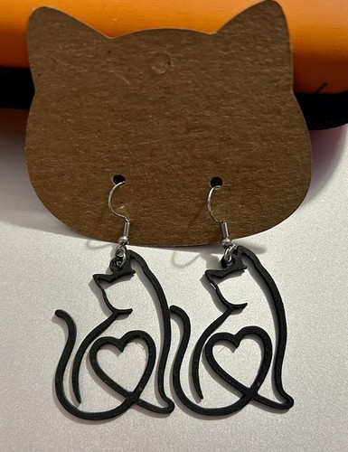 Orecchini gatto line cuore in - line,