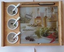 VASSOIO (NUOVO)  LEGNO E VETRO