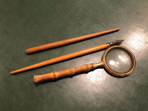 Set ufficio vintage legno - da,