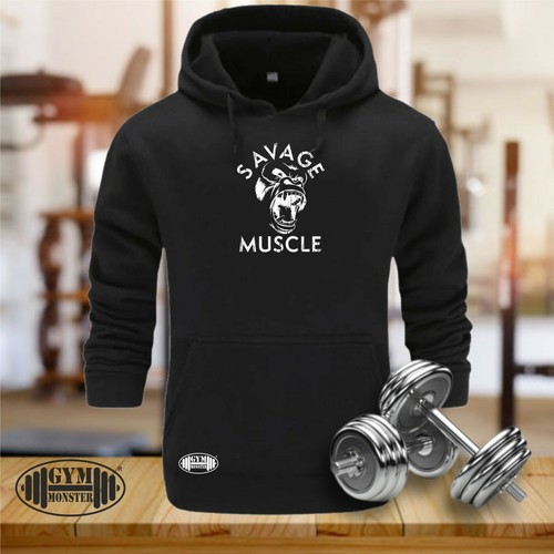 Felpa con cappuccio - , muscolare