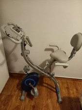 Merach Cyclette Pieghevole 4 in 1, Ciclette Bike con Monitor LCD e Misurazione 