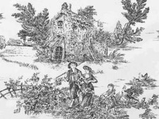 Toile de Jouy Grigio Antracite