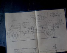 LINDNER TRATTRICE AGRICOLA PIANO CARICO T3500S COPIA EPOCA DISEGNO UFFICIALE 