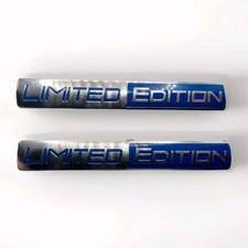 2 X Adesivi 3D Edizione Limitata Alluminio Metallo Auto Motorsport Logo Veicolo