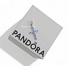 Ciondolo Croce Cristallo Blu