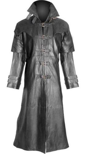 Cappotto uomo nero - , pelle