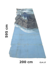 FONDALE DA TEATRO ANTICO DIPINTO MANO GRANDI DIMENSIONI SCENOGRAFIA  CL4.17