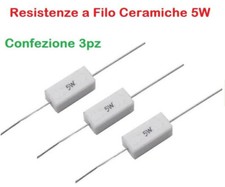 3pz Resistenza 5,6 Ohm 5W Resistore Resistenza Ceramica a Filo 5%