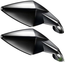 2 SPECCHIETTI SPECCHI MOTO OMOLOGATI CARENA CUPOLINO AIRCUT ORION BLACK NERO