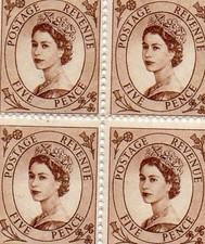 6 francobolli 1952 effige