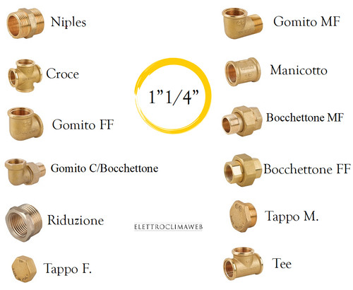 Raccordi ottone giallo 4 - raccordi,