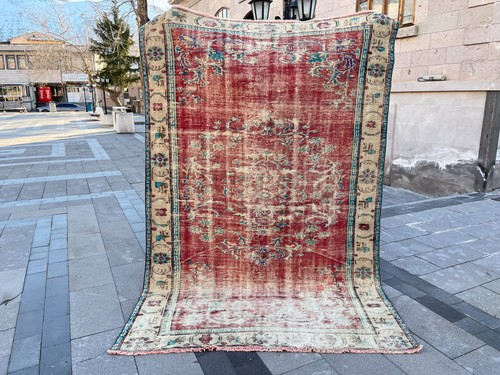 Tappeto oushak turco vintage - oushak,