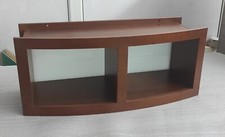 🔵 Mensole curve sospese in legno con retro in vetro - Diamantini e Domeniconi