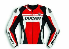 Giacca di pelle nuova Ducati moto racing biker, giacca di pelle bici da corsa Ducati MotoGP.