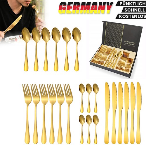 Set posate acciaio - inox, oro