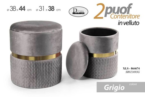 Pouf cilindrico contenitore - 2,