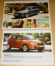 Libretto uso manutenzione SKODA FABIA 5J,anno 2008.Libretto istruzioni vettura 