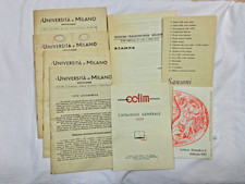 UNIVERSITA' DI MILANO LOTTO NOTIZIARIO + CATALOGHI LIBRI '50 '60