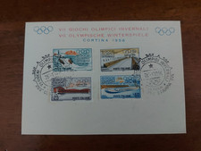 Giochi Olimpici Invernali Cortina - cartoncino annullo CENTRO STAMPA(3656)