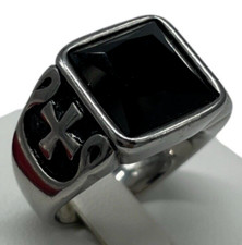 Anello uomo pietra nera di