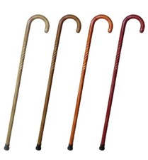 Bastone Da Passeggio in Legno Per Anziani Disabili Con Gommino lunghezza 91cm