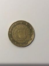 Rara moneta 0,20 centesimi Malta 2008 con lettera F nella stella usato