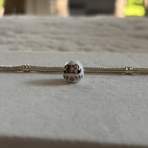 Charm daruma bianco s925 - charm,