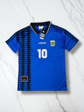 MAGLIA CALCIO RETRO ARGENTINA AWAY 1994 10 MARADONA WORLD CUP MONDIALE SIZE M
