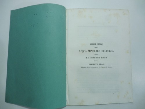 Orosi analisi chimica - orosi,,