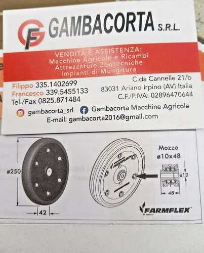 Ruota seminatrice gaspardo - ruota, d