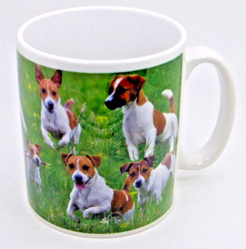 Dog collage white porcelain - white,