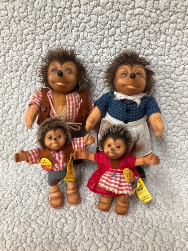 Vintage steiff hedgehog family - vintage,