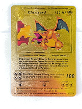 Charizard 4/102 Gold Foil Pokemon Custom Fan Art Card NM.