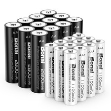 BONAI Batterie Ricaricabili AA