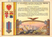 Z527) TRENTO 61 REGGIMENTO MOTORIZZATO TREVISO EX 115 REGGIMENTO FANTERIA. VG.