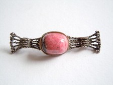 835 argento spilla rodonite - 835,