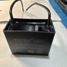 CONDENSATORE AVVIAMENTO spunto MOTORE 3,5uf 450Vac CBB61 CAPPA 450V VENTILATORE