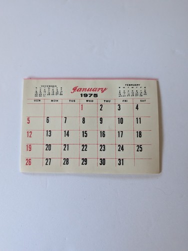 Calendario vintage 1975 - vintage,