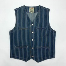 Gilet uomo denim a righe