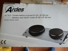 FORNELLO ELETTRICO A 2 PIASTRE marca ARDES mod. TK22, in acciaio 220-240V-2500W
