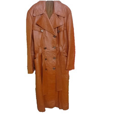 Trench In Pelle Lungo Vintage