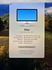 COMPUTER iMAC 27 POLLICI 2020 argento , quasi nuovo con accessori 