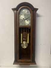 ANTICO OROLOGIO A PENDOLO Virtime A CORDA CASSA IN LEGNO MECCANICO