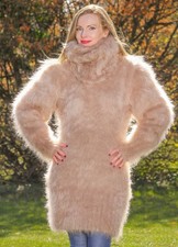 Vestito mohair beige fuzzy