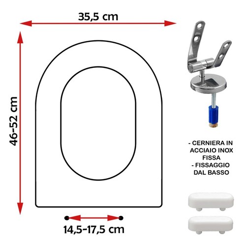 Sedile copriwater compatibile - sedile,