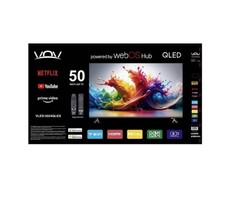 Smart TV VOV DIGITAL 50" Pollici QLED  4K Ultra HD  Sistema LG WEBSOS Wi-Fi Nero