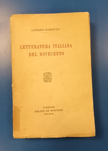 Letteratura italiana del - italiana,