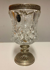 Vaso in cristallo con bordo e