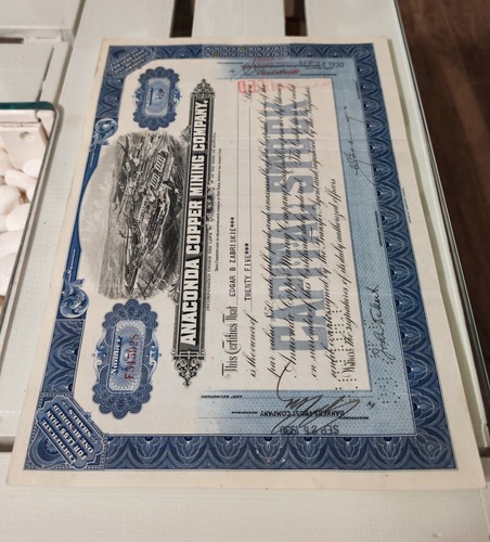 Certificato azionario rame usa - certificato,