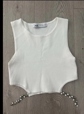 Zara new White Tank With